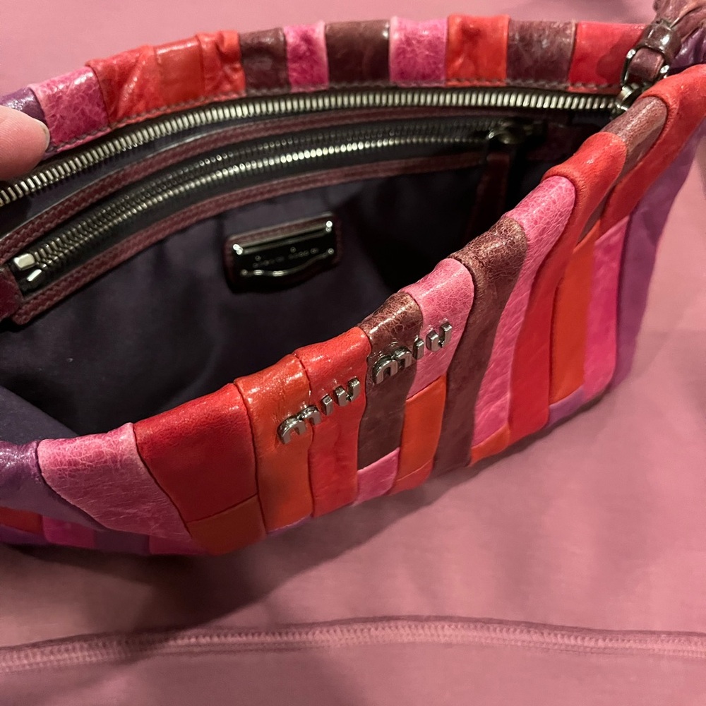 Miu Miu Colorblock Leather Wristlet Clutch - Picture 4 of 12